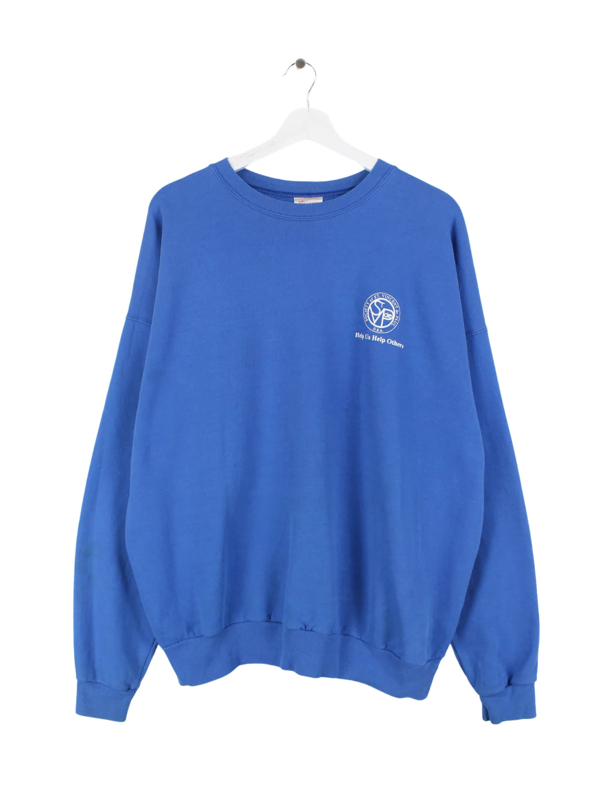 Hanes Print Sweater Blau XL