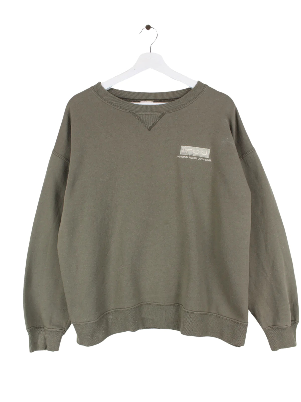 TEST Hanes Embroidered Damen Sweater Olive XL