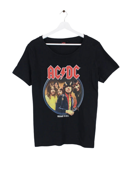 Vintage AC-DC Damen Print T-Shirt Schwarz M