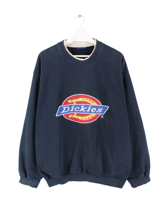 Dickies Embroidered Sweater Blau XL