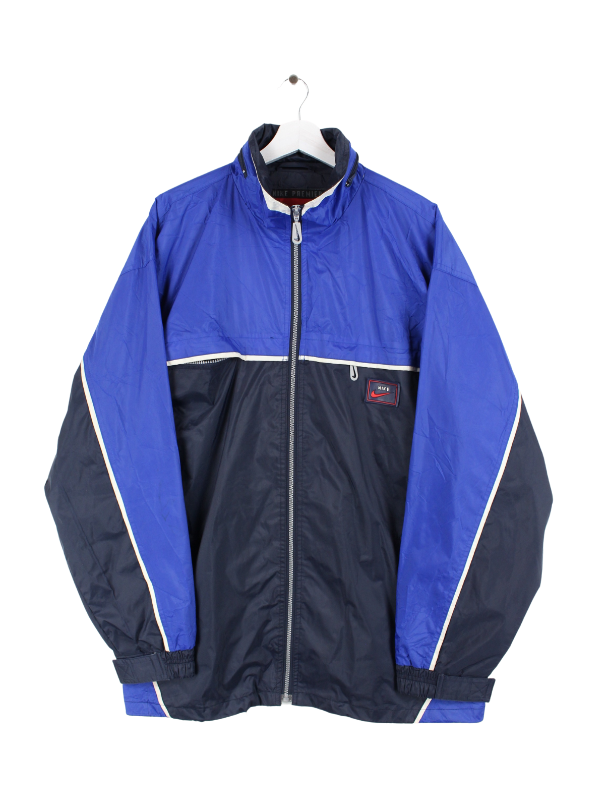 Nike big swoosh jacket blue on sale