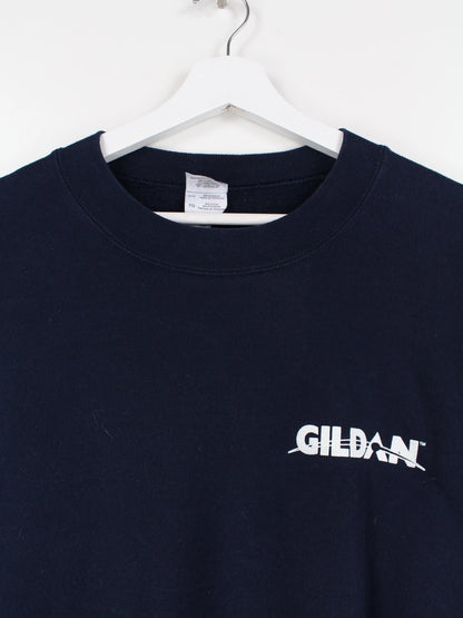 Gildan Print Sweater Blau XL