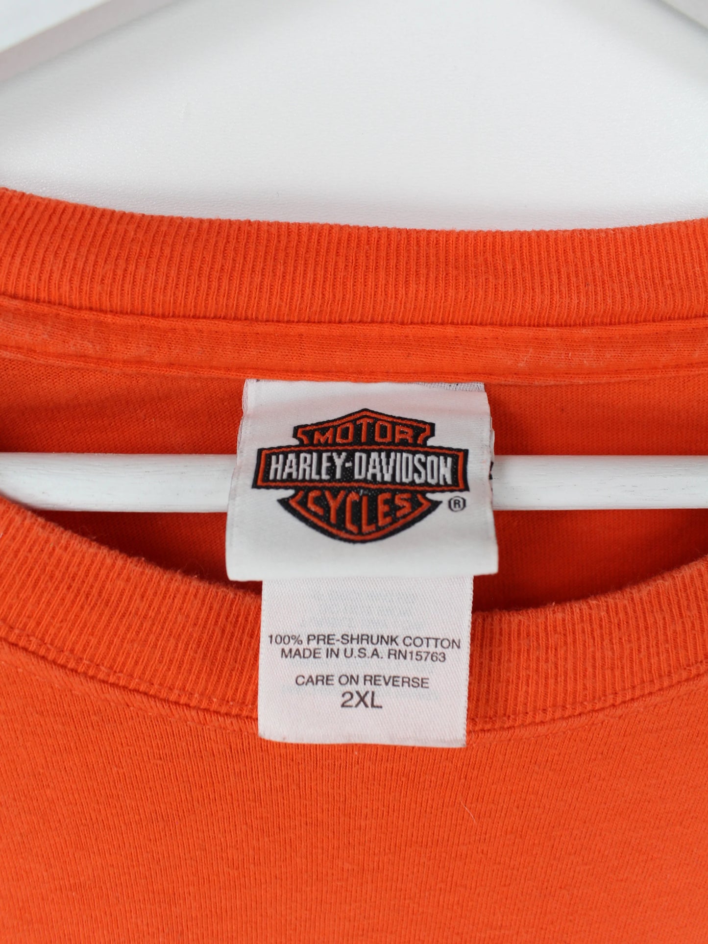 Harley Davidson Print Sweatshirt Orange XXL
