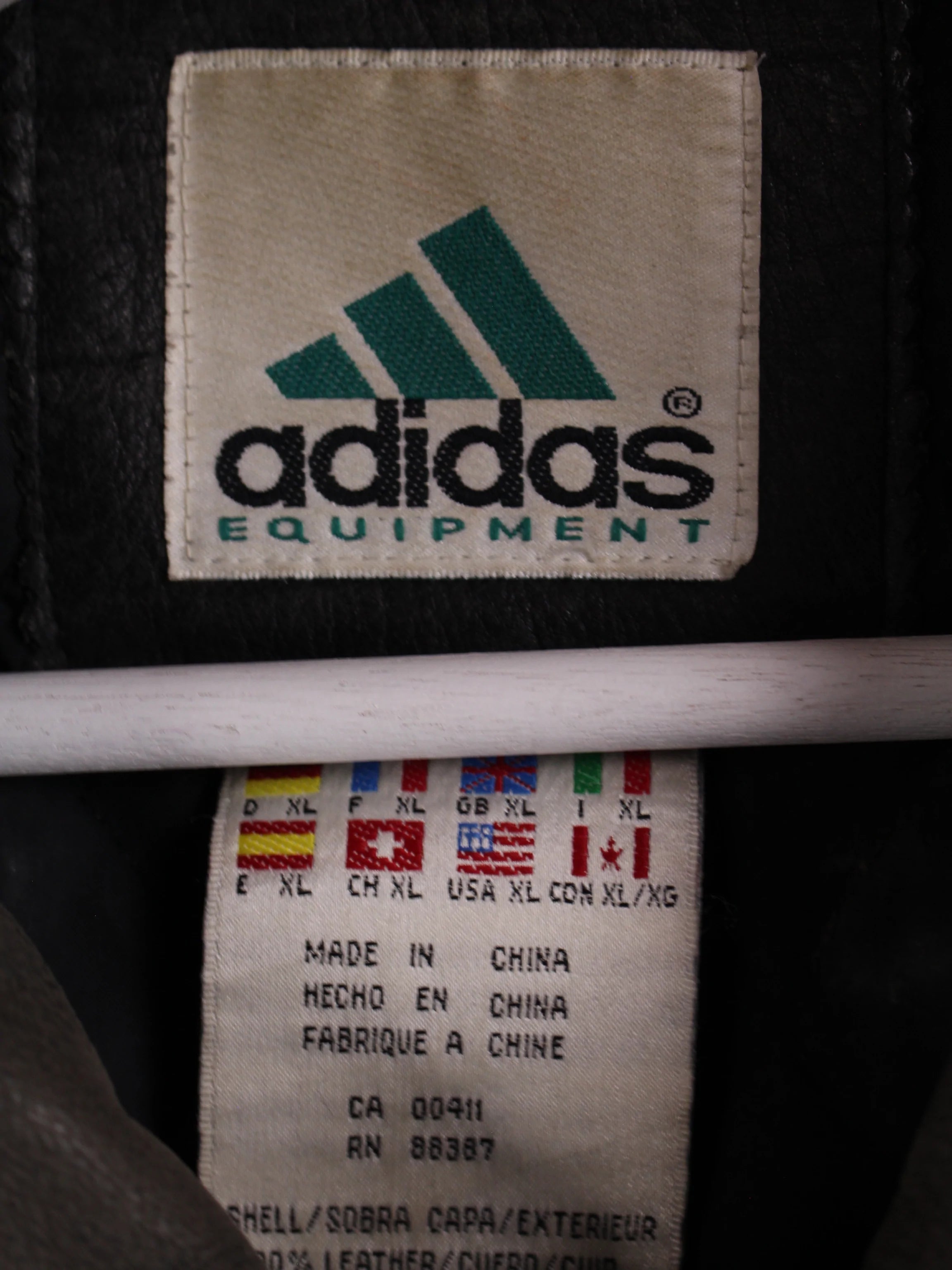 Adidas Equipment Leather Jacket Gray XL Peeces