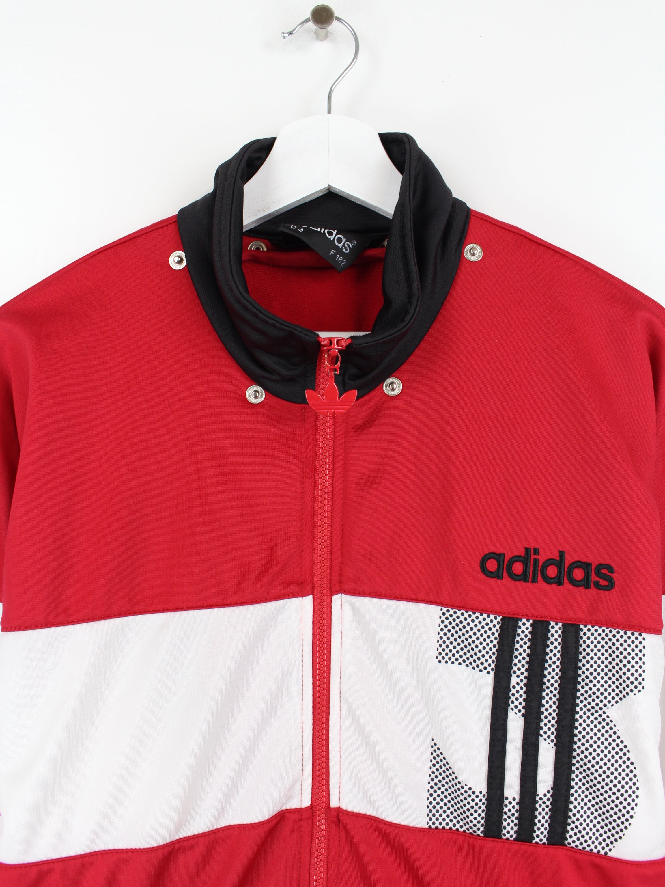 Red and white adidas on sale jacket