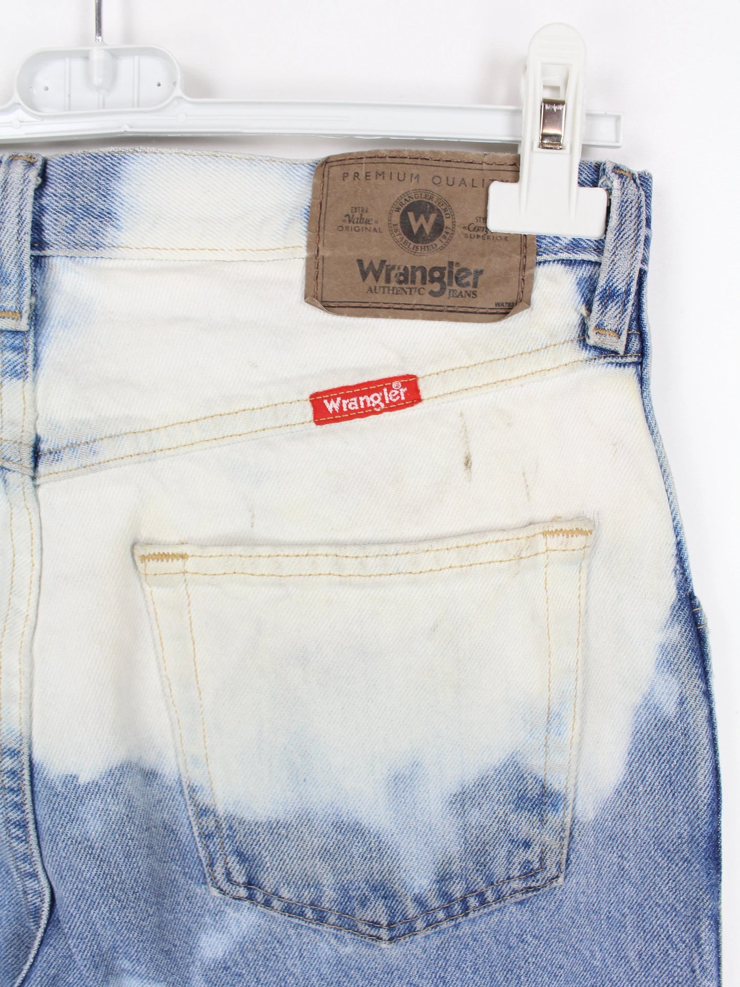 Wrangler Regular Fit Acid Wash Jeans Blau W29 L32
