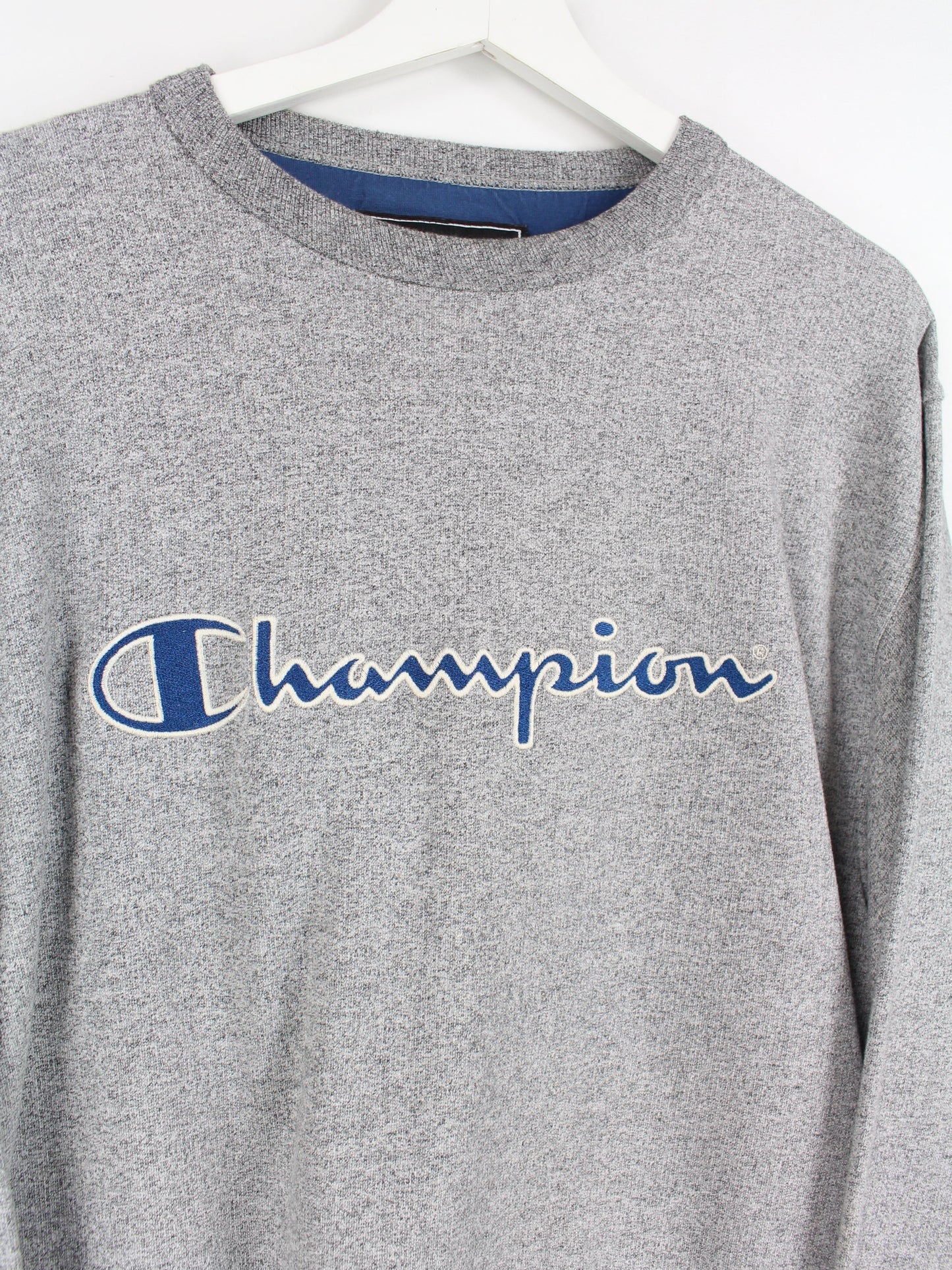 Champion Spellout Sweater Grau L