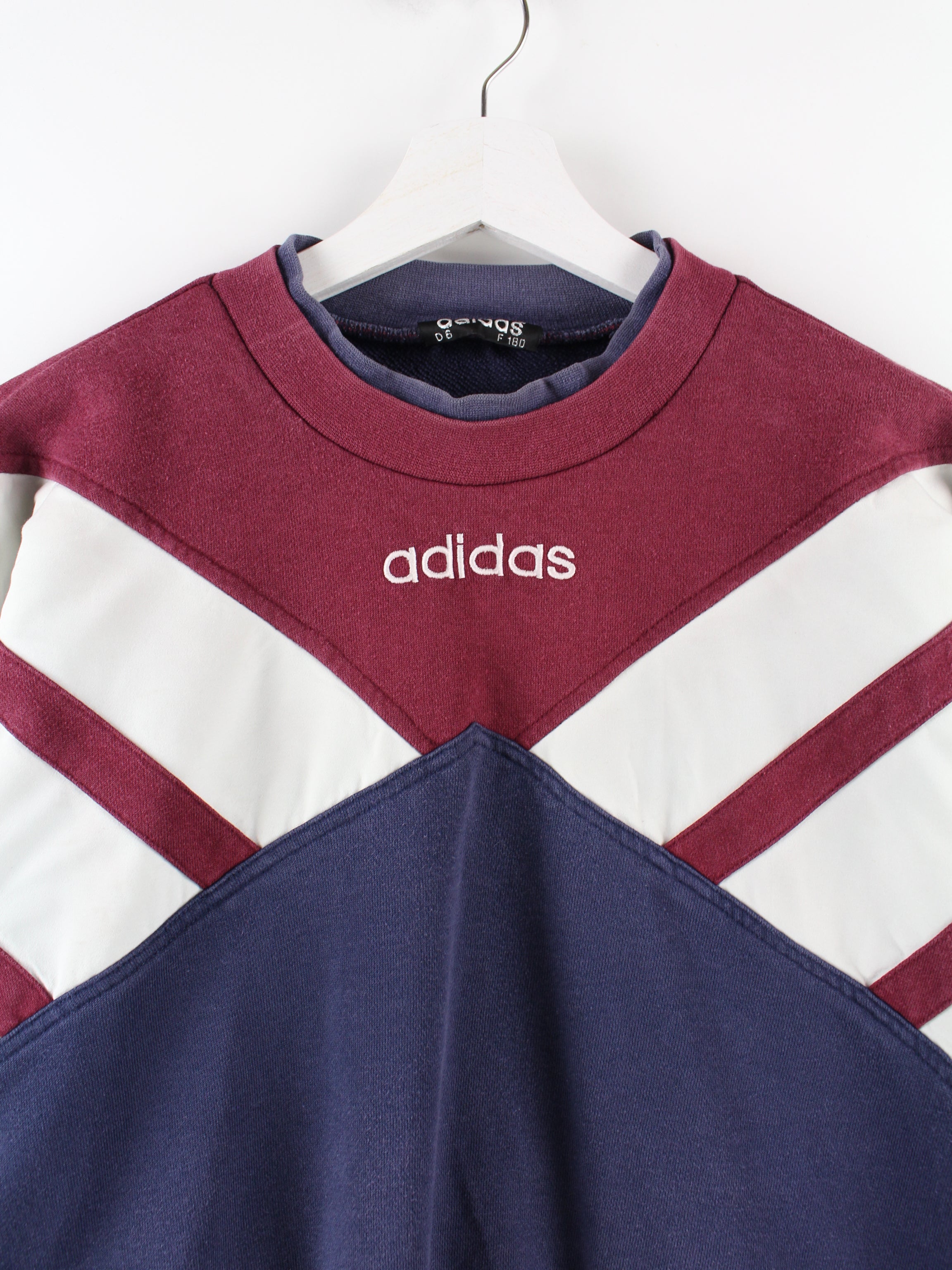 Adidas red white and 2025 blue sweater