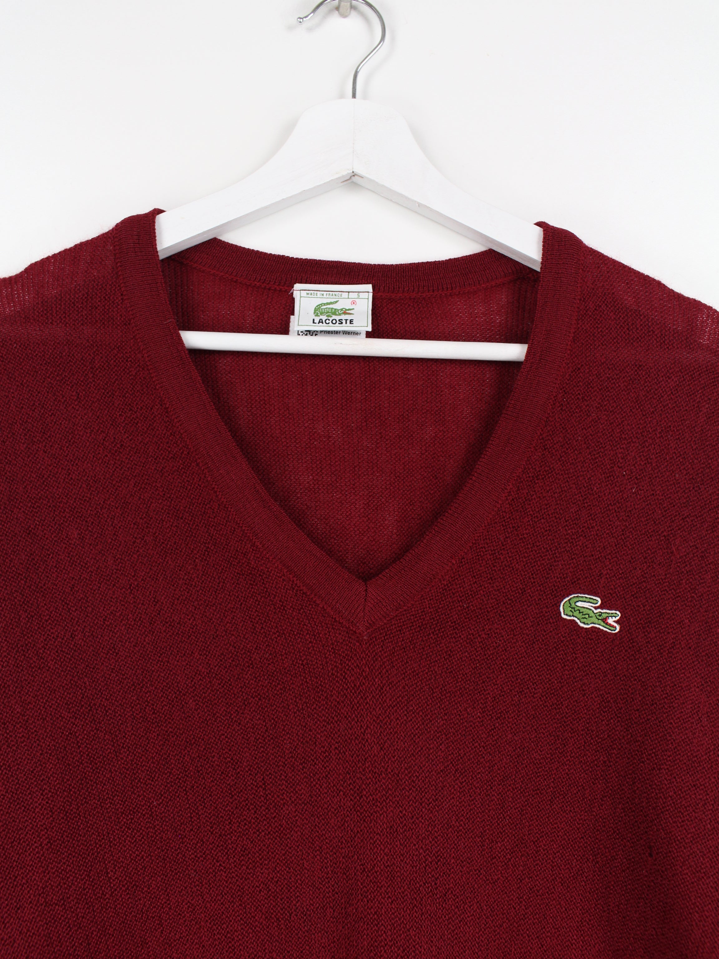 Lacoste v sale neck jumper