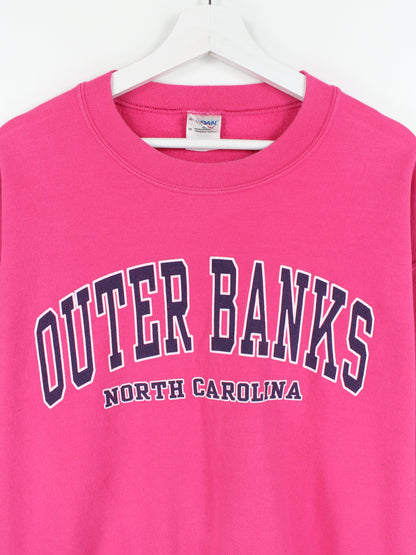 Gildan North Carolina Print Sweater Pink M