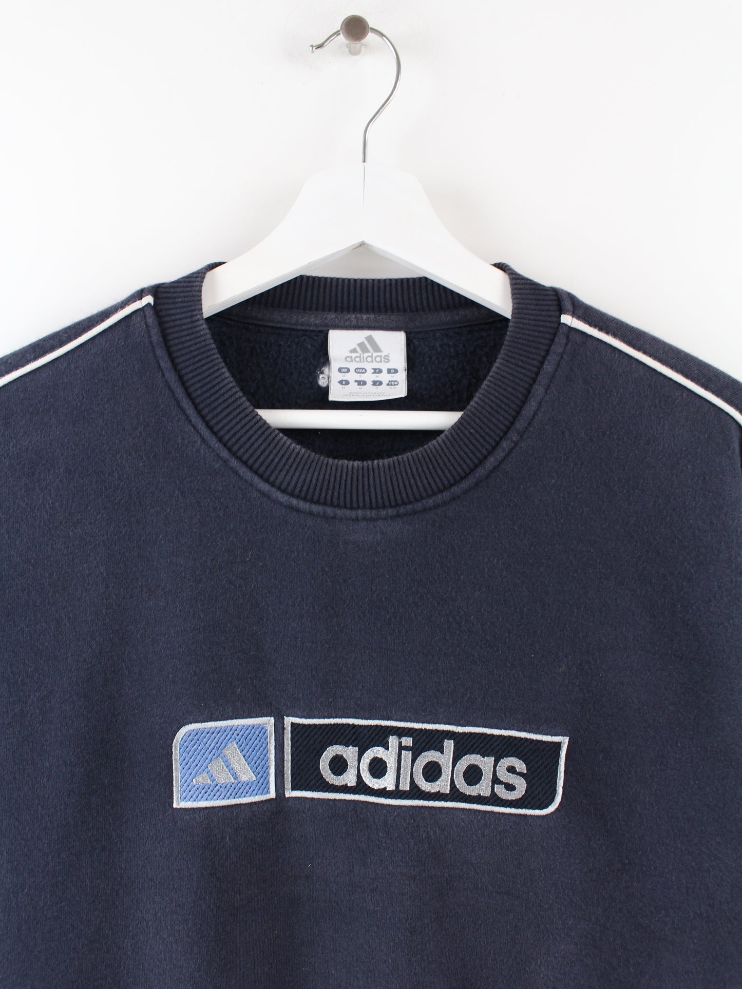 Adidas Embroidered Sweater Blau M