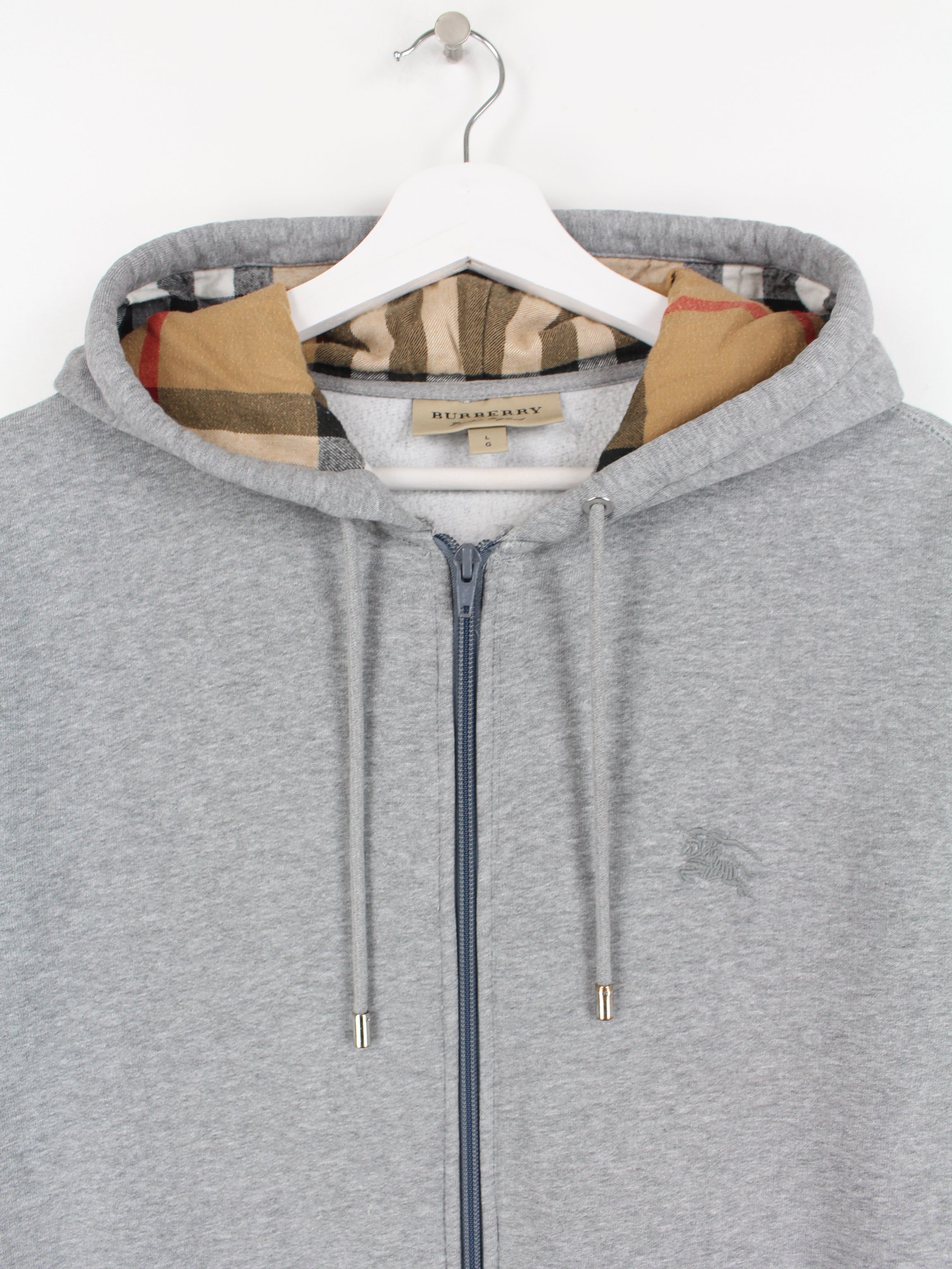 Burberry Zip Hoodie Gray S