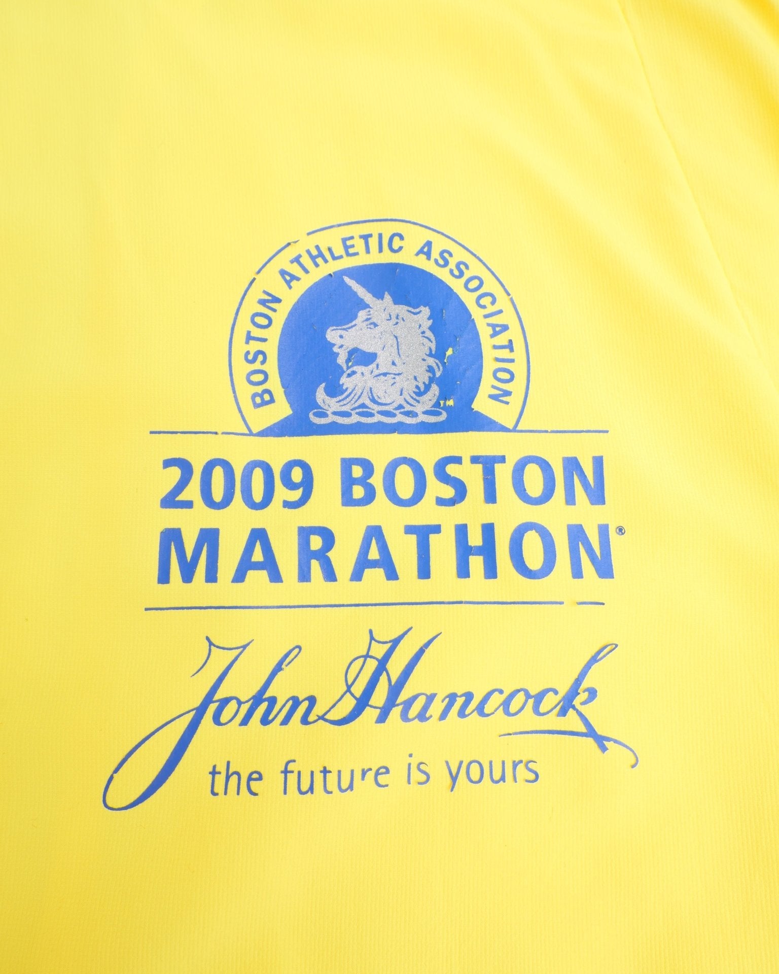 Adidas 2009 Boston Marathon printed Logo yellow Track Jacke - Peeces