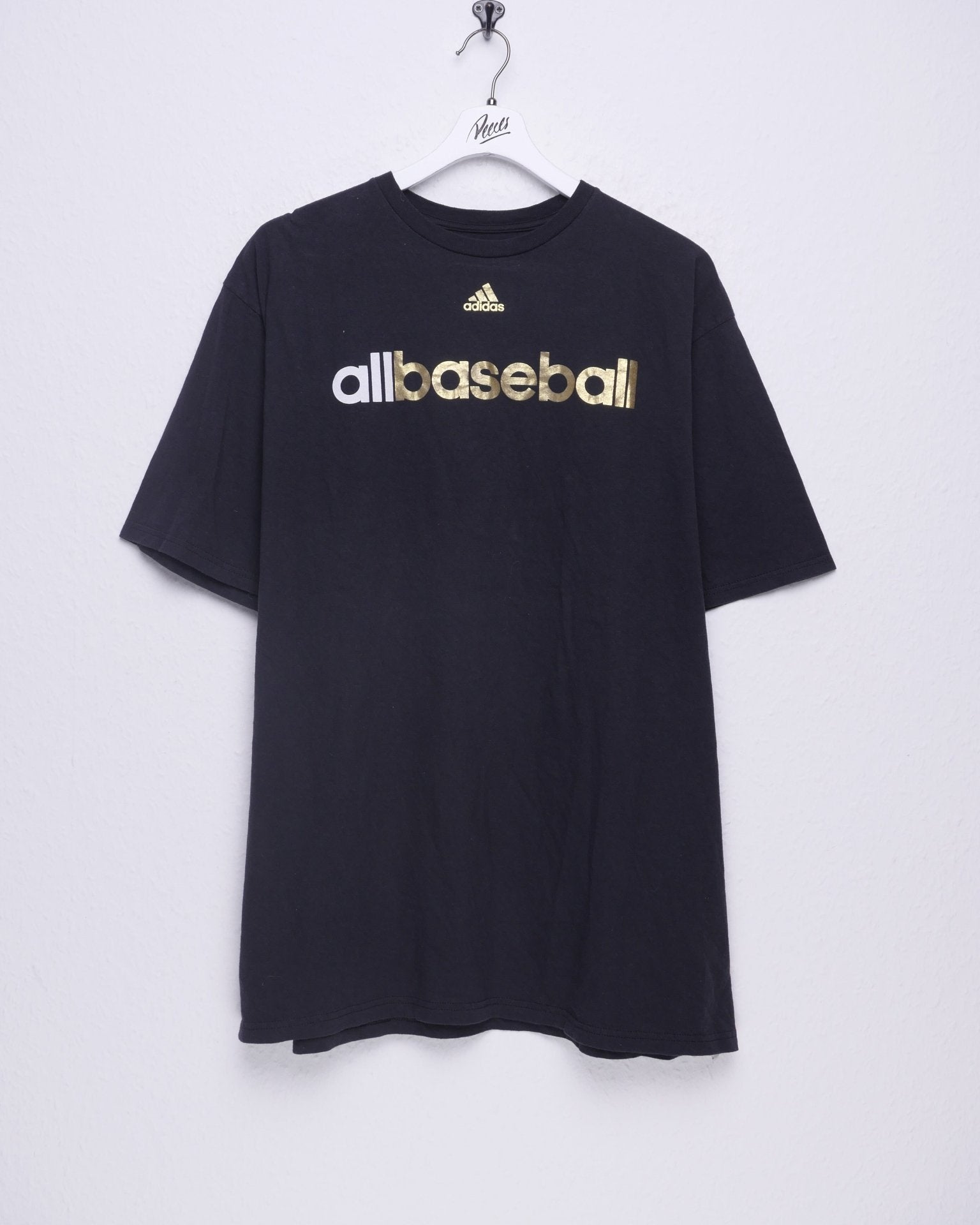 Adidas 'all baseball' printed Logo black Shirt - Peeces