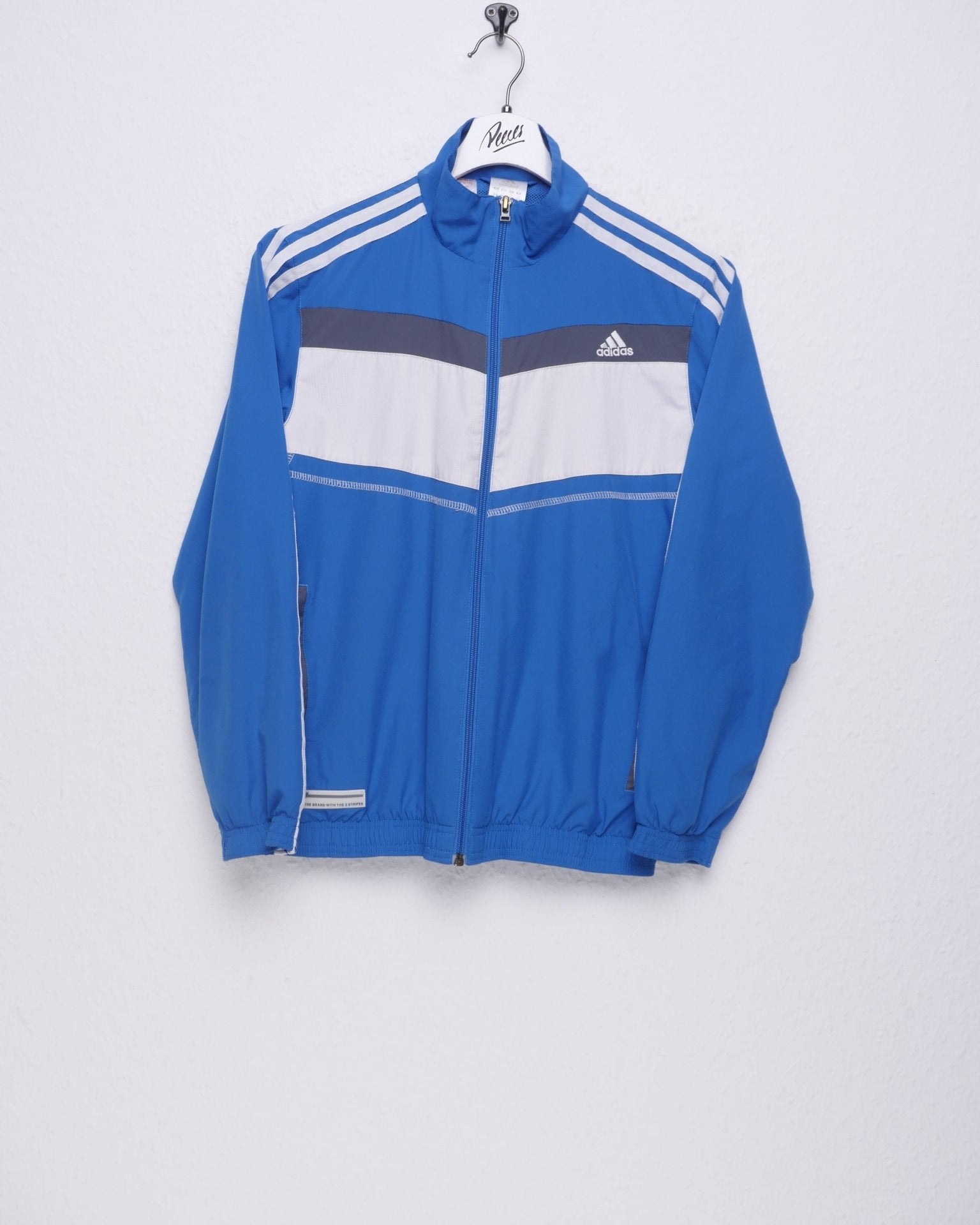 Adidas embroidered Logo blue Track Jacke - Peeces