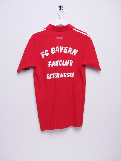 adidas embroidered Logo 'FC Bayern Munich' red S/S Polo Shirt - Peeces