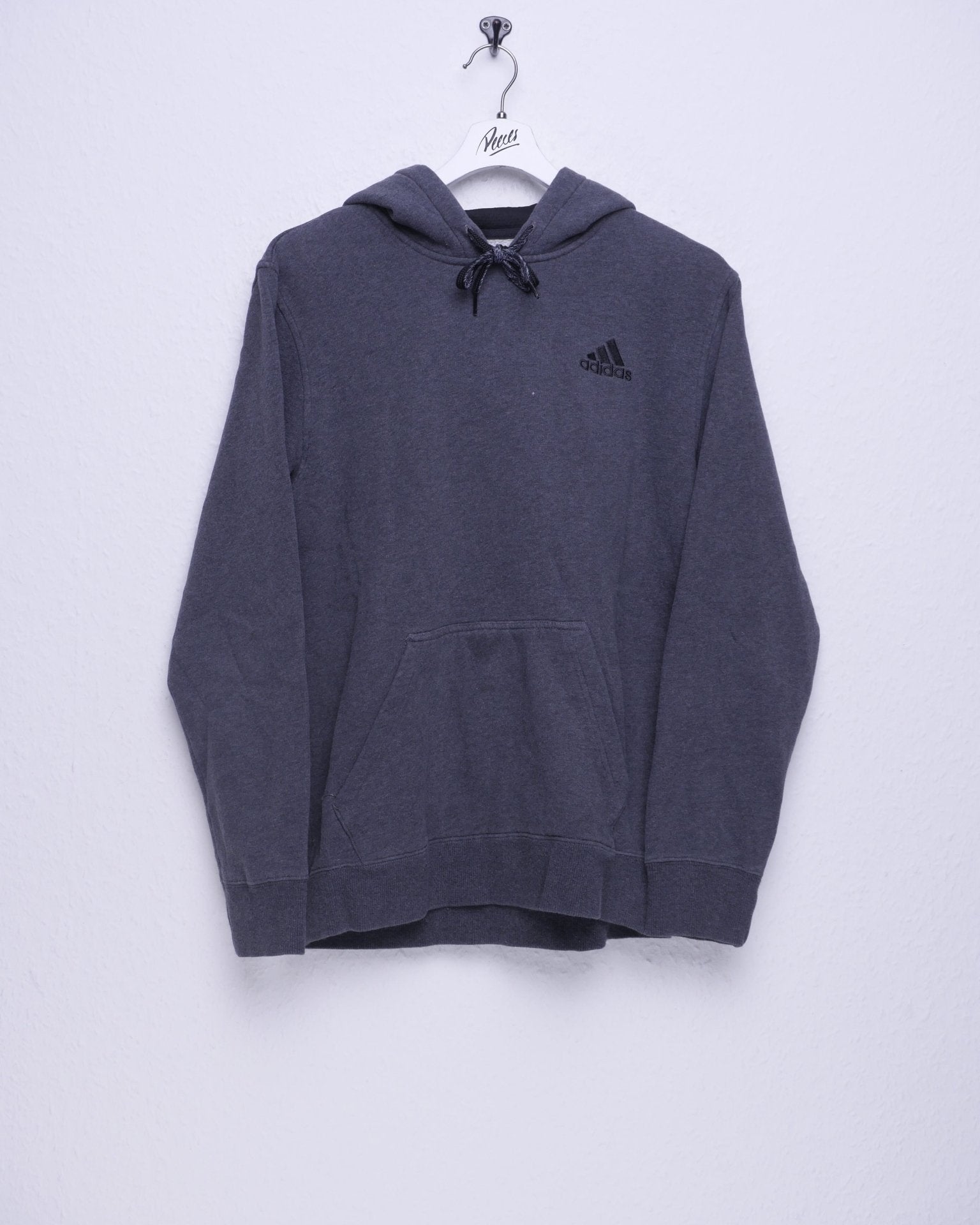 Adidas embroidered Logo grey basic Hoodie - Peeces