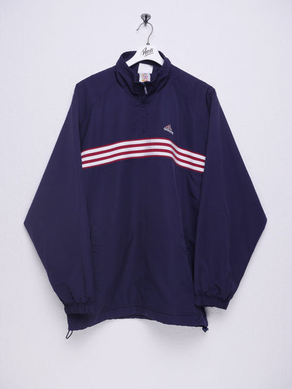 Adidas embroidered Logo navy Windbreaker Track Jacke - Peeces