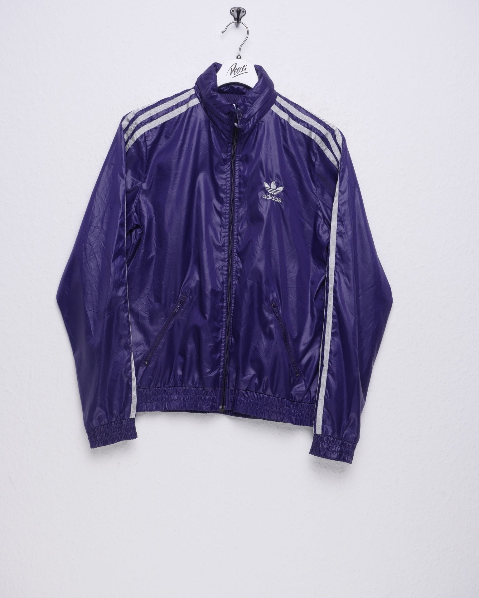Adidas embroidered Logo purple Track Jacke - Peeces