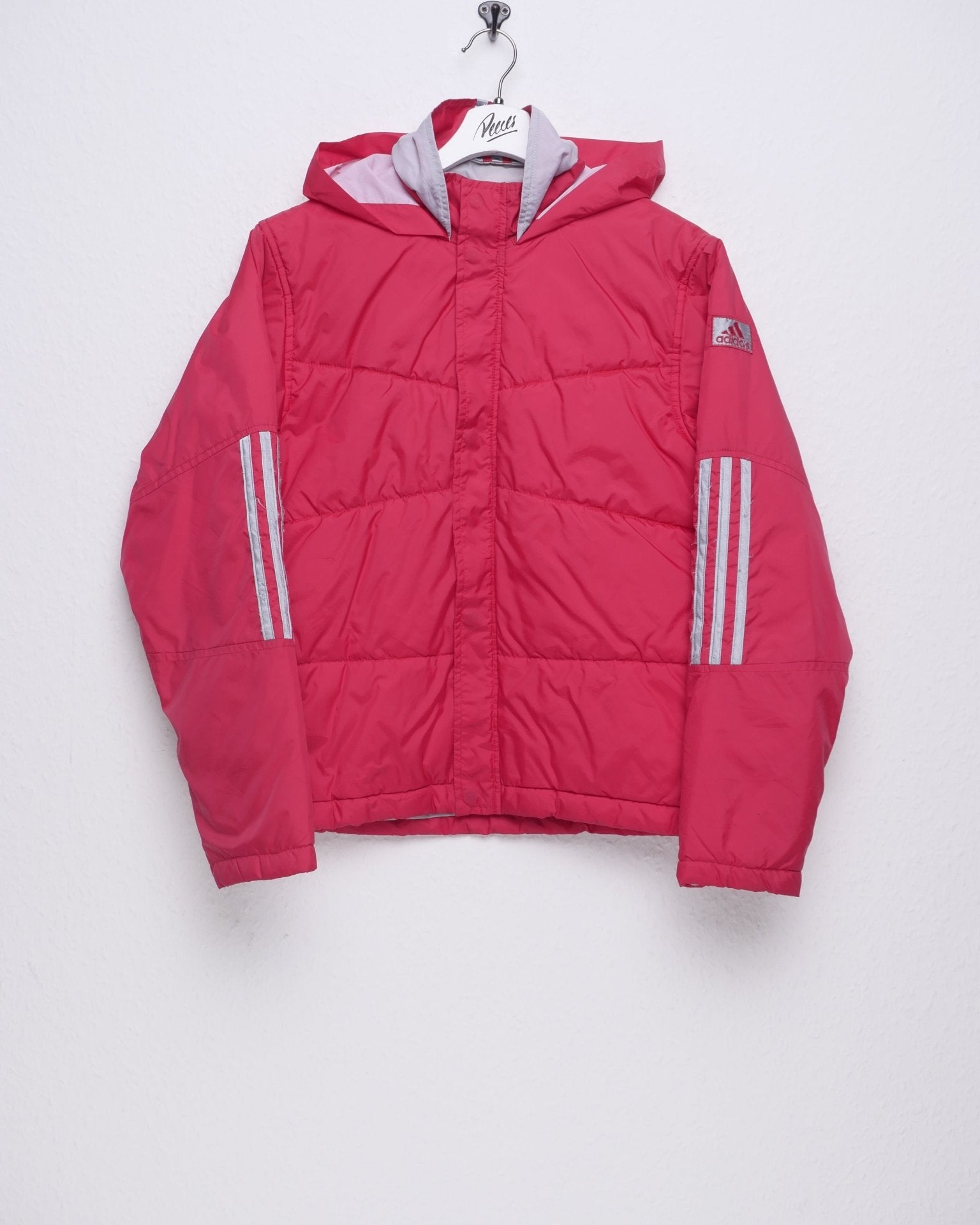 Adidas embroidered Logo red Puffer Jacke - Peeces