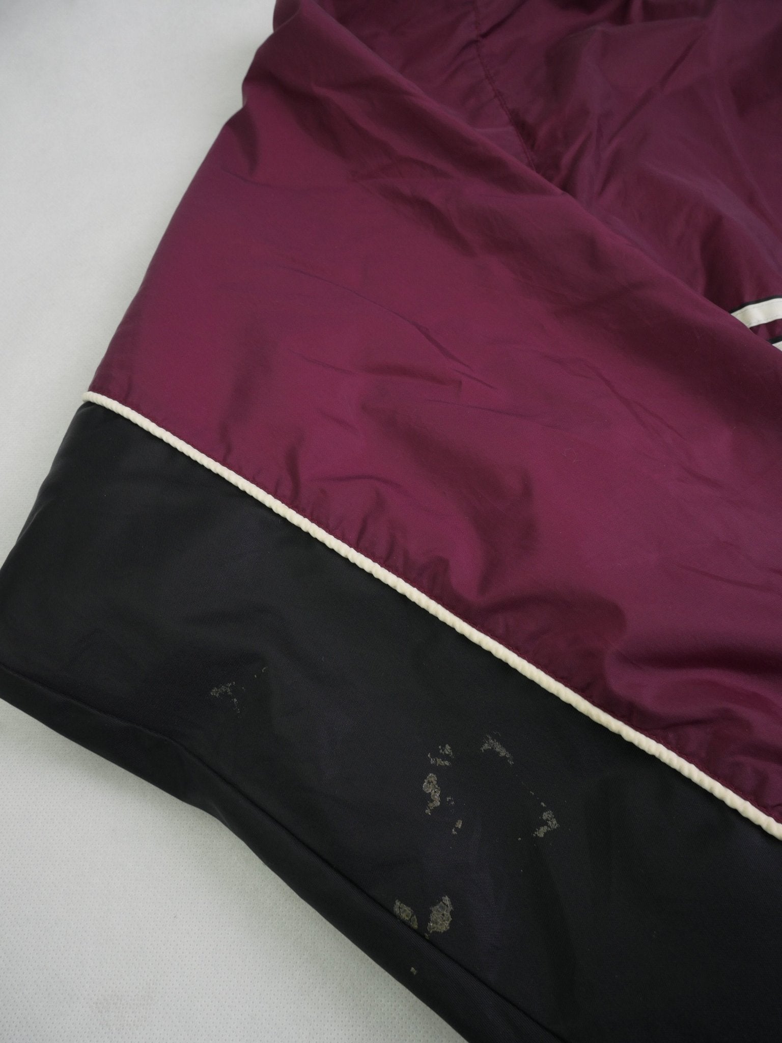 adidas embroidered Logo & Stripes burgundy Track Jacket - Peeces
