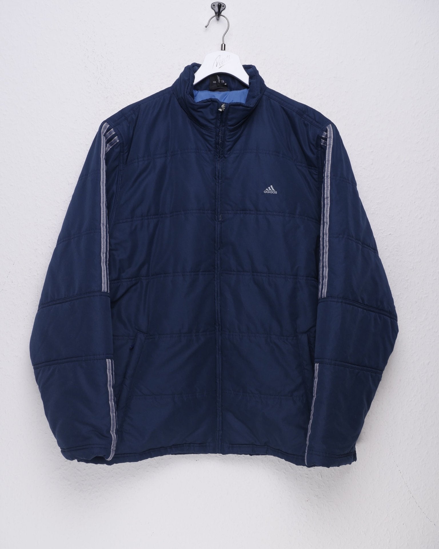 Adidas embroidered Logo thick blue Jacket - Peeces