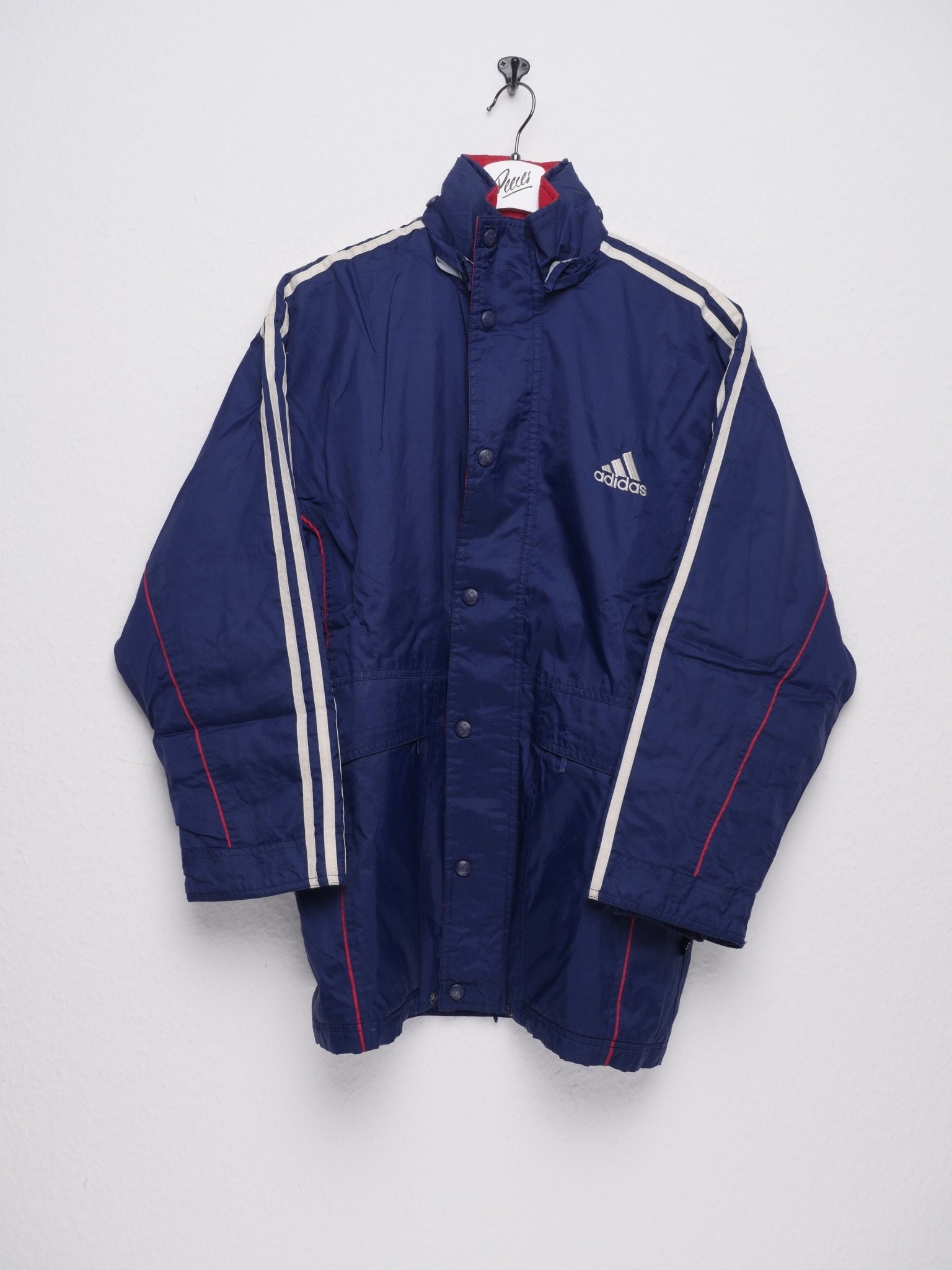 adidas embroidered Logo two toned Vintage heavy Track Jacket - Peeces