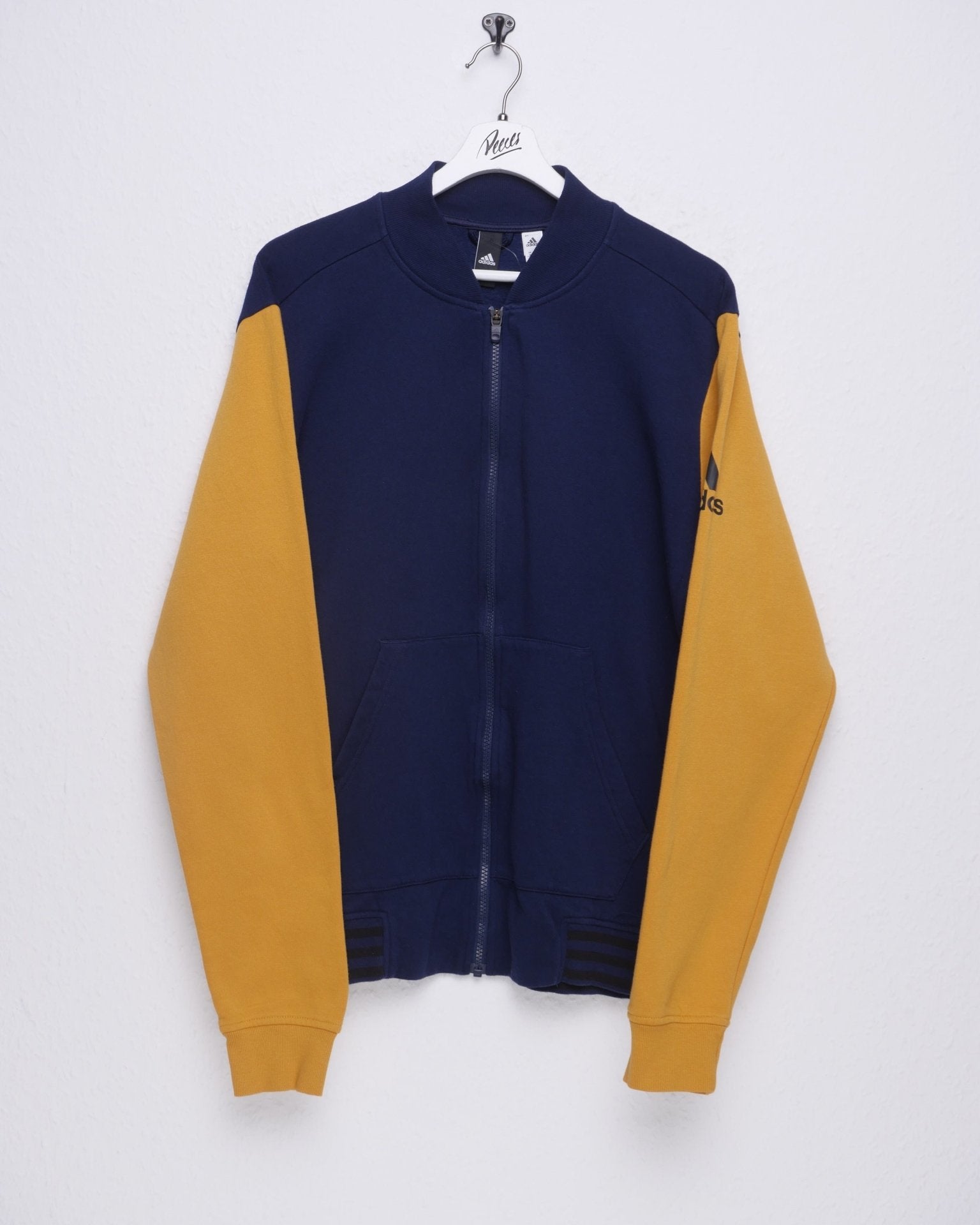 Adidas embroidered Logo two toned zip Sweater - Peeces