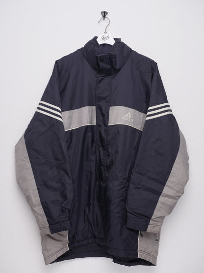 adidas embroidered Logo Vintage two toned heavy Track Jacket - Peeces
