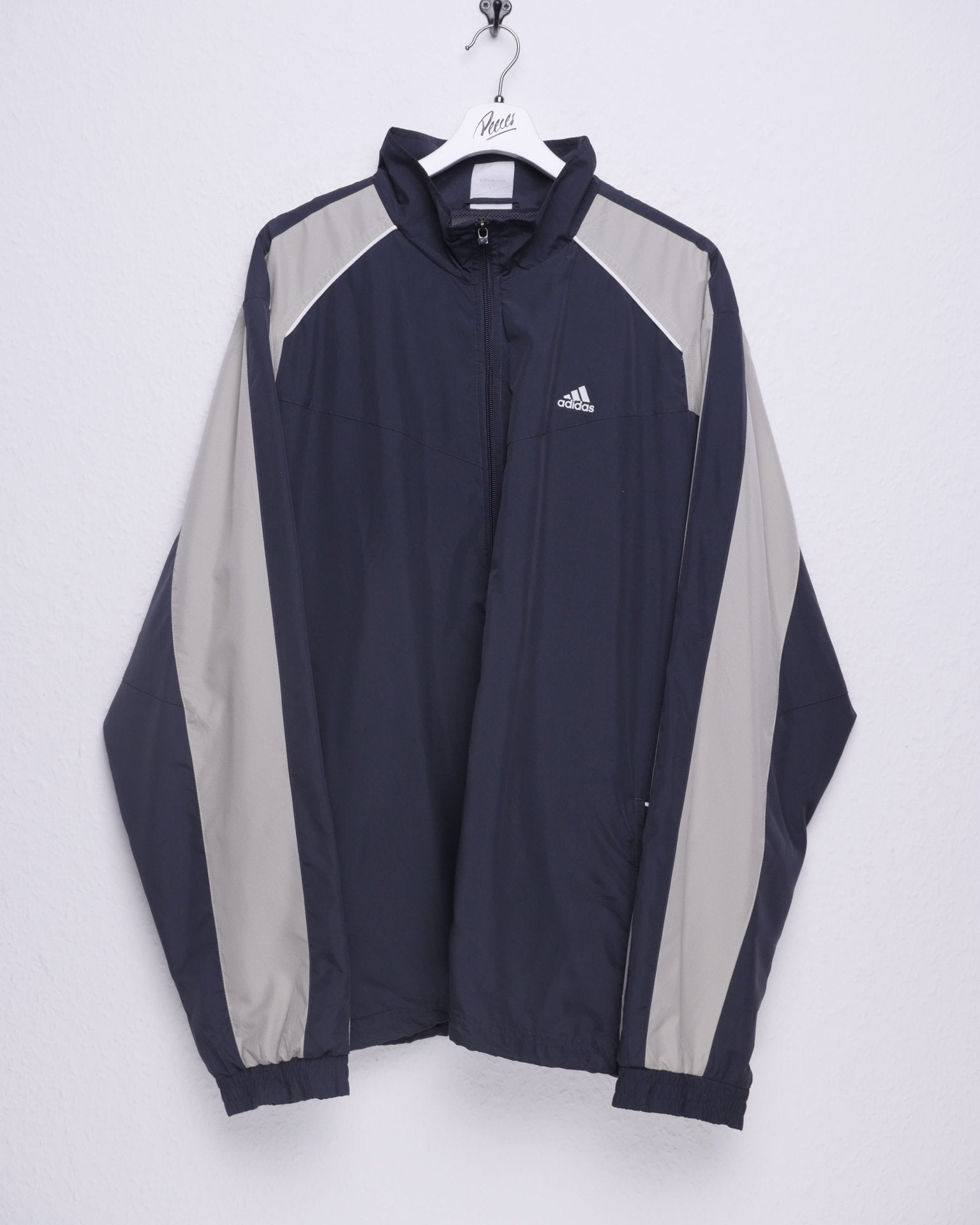 adidas embroidered Logo Vintage two toned Track Jacket - Peeces