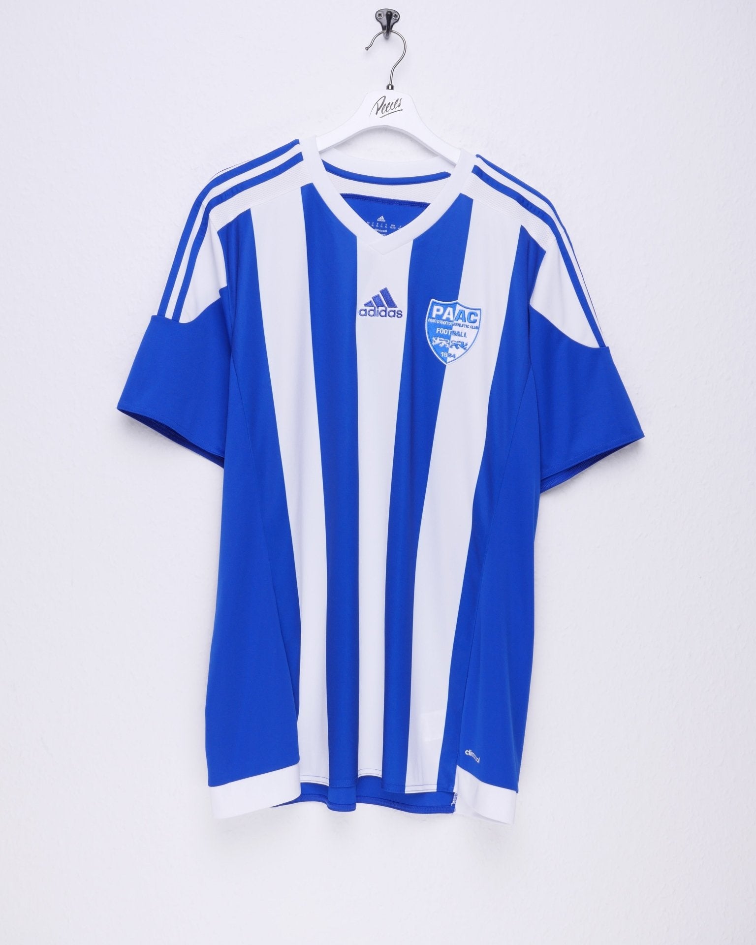adidas embroidered Middle Logo striped Soccer Jersey Shirt - Peeces
