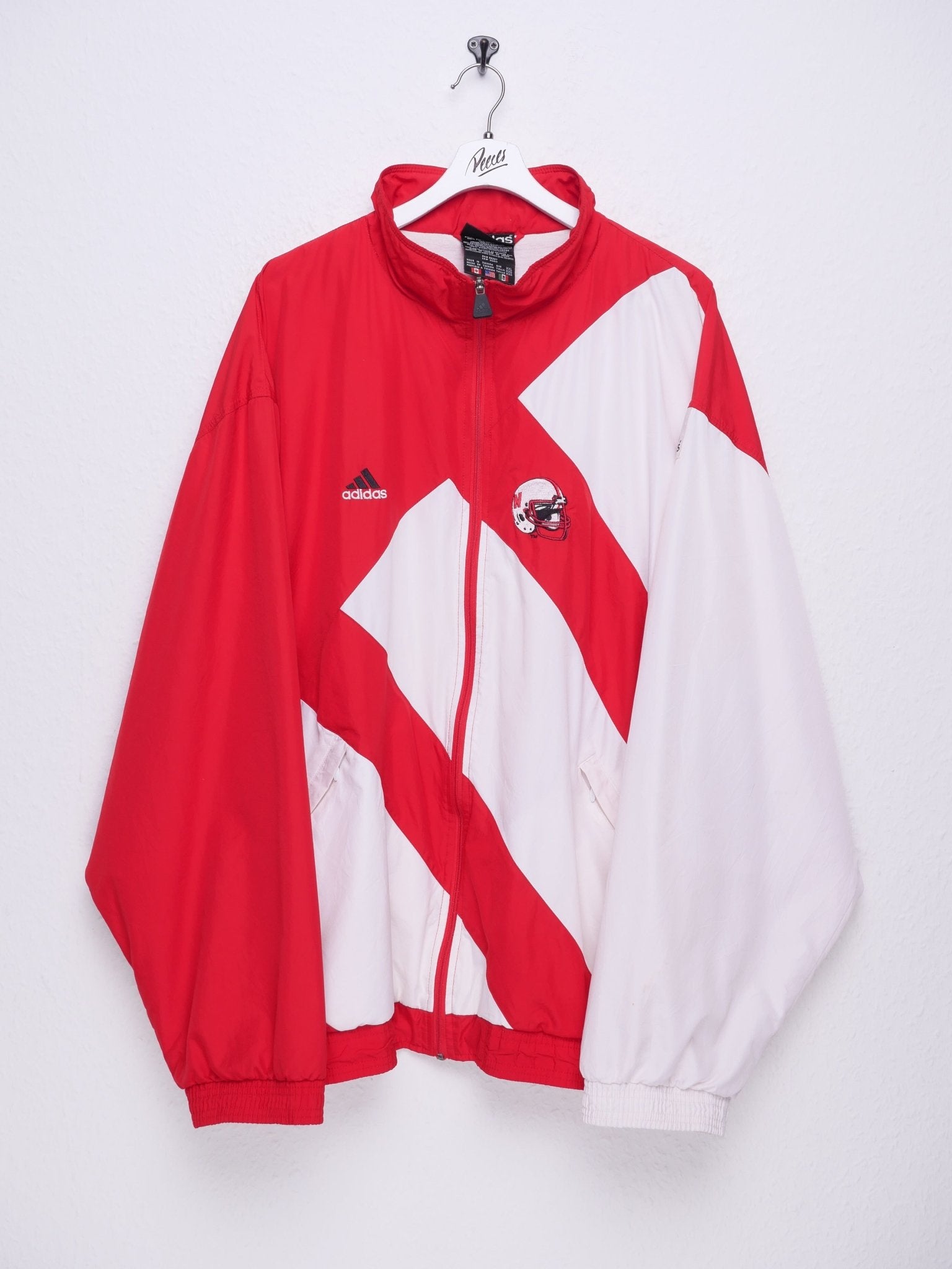 Adidas embroidered Nebraska Football Logo 1990 Vintage Track Jacke - Peeces