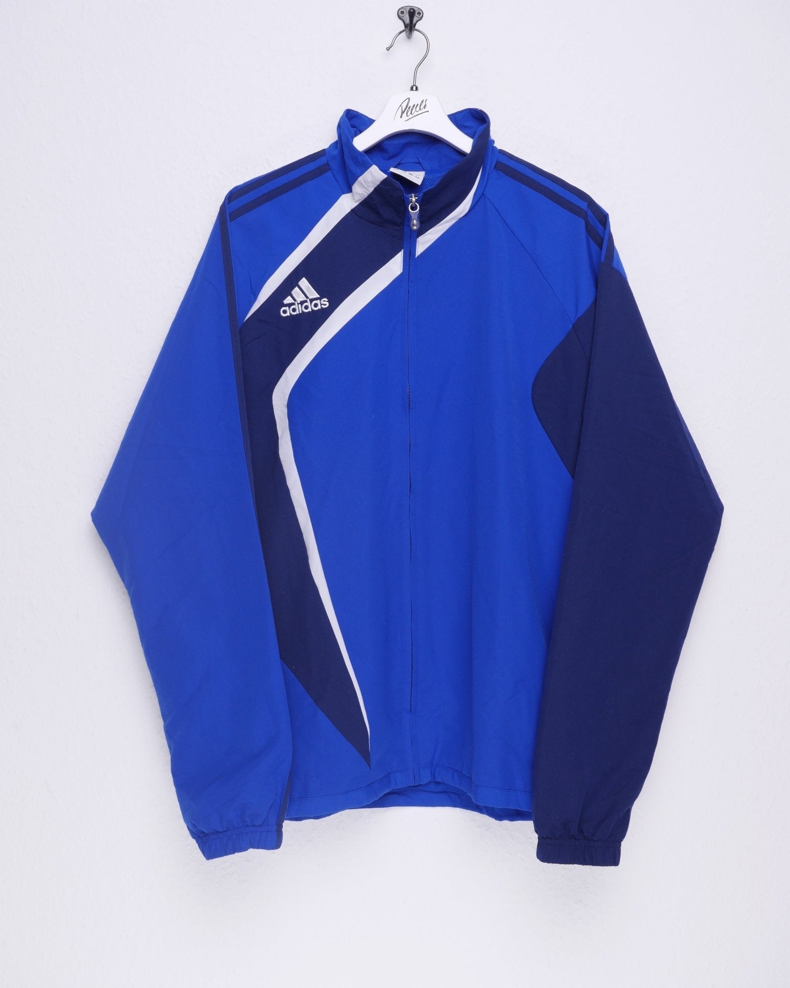 adidas embroidered Spellout two toned Track Jacket - Peeces