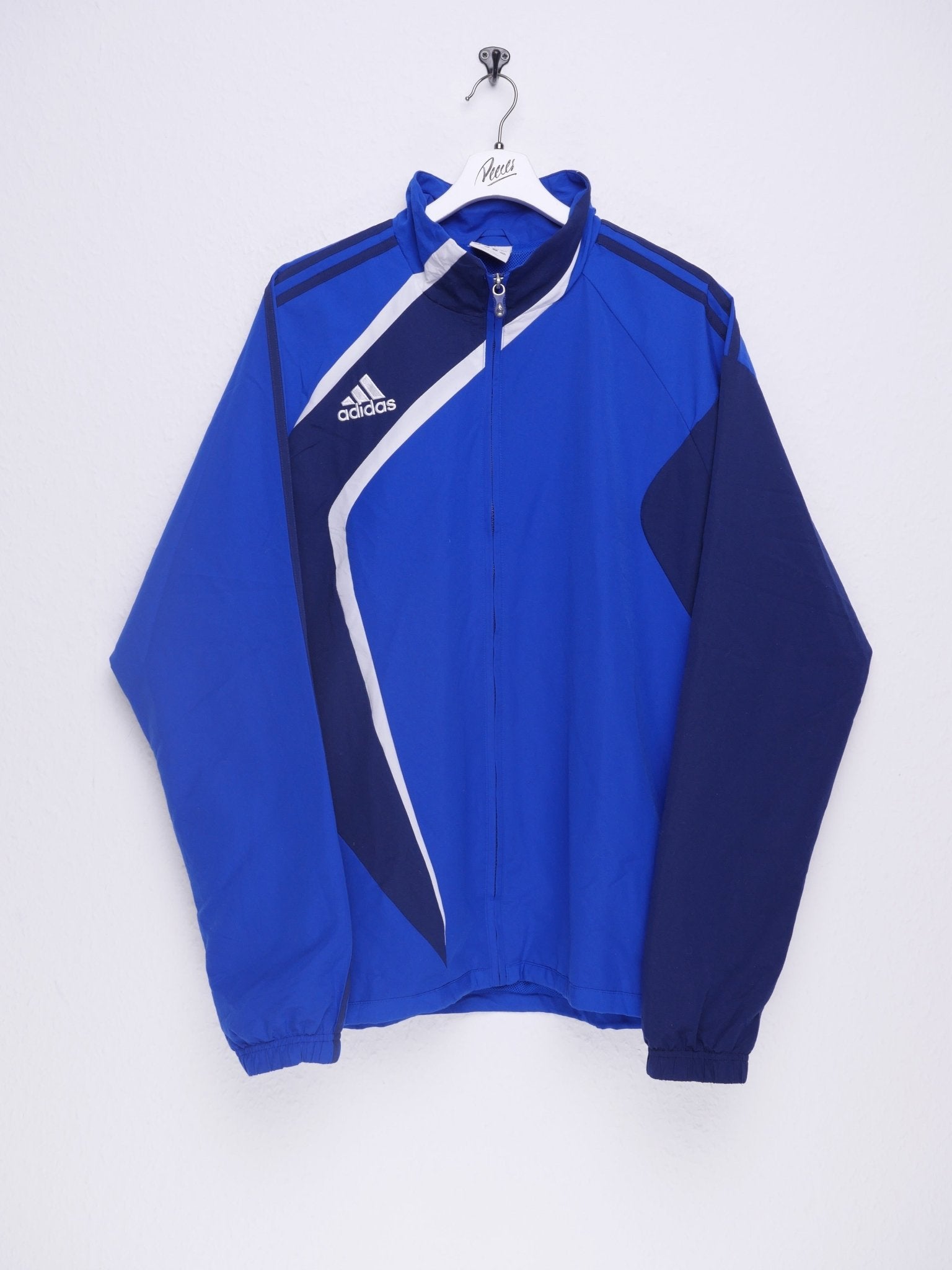 adidas embroidered Spellout two toned Track Jacket - Peeces