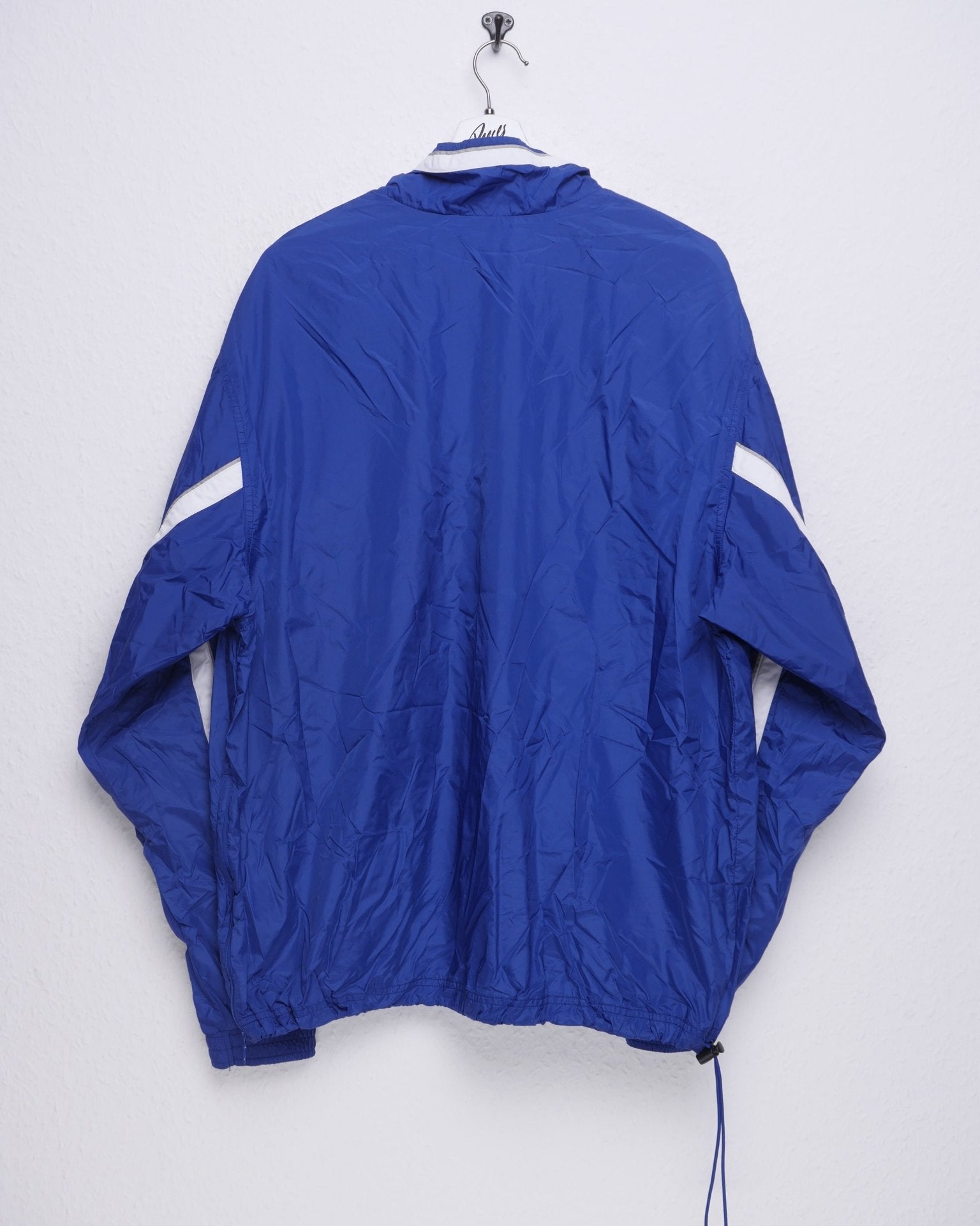 Adidas Hofstra embroidered Logo blue Windbreaker Jacke - Peeces
