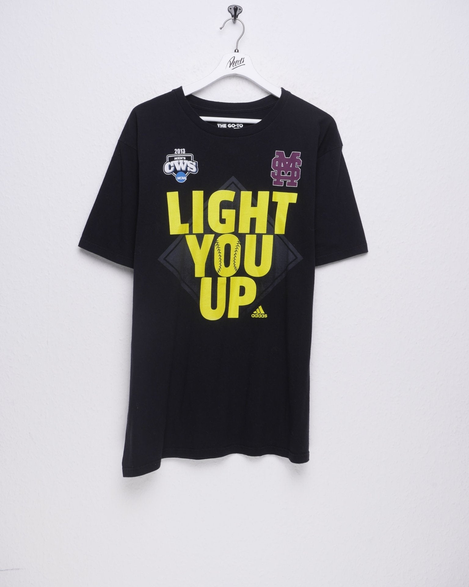 Adidas printed Light You Up Spellout Vintage Shirt - Peeces