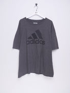 adidas printed Logo boxy dark grey Shirt - Peeces