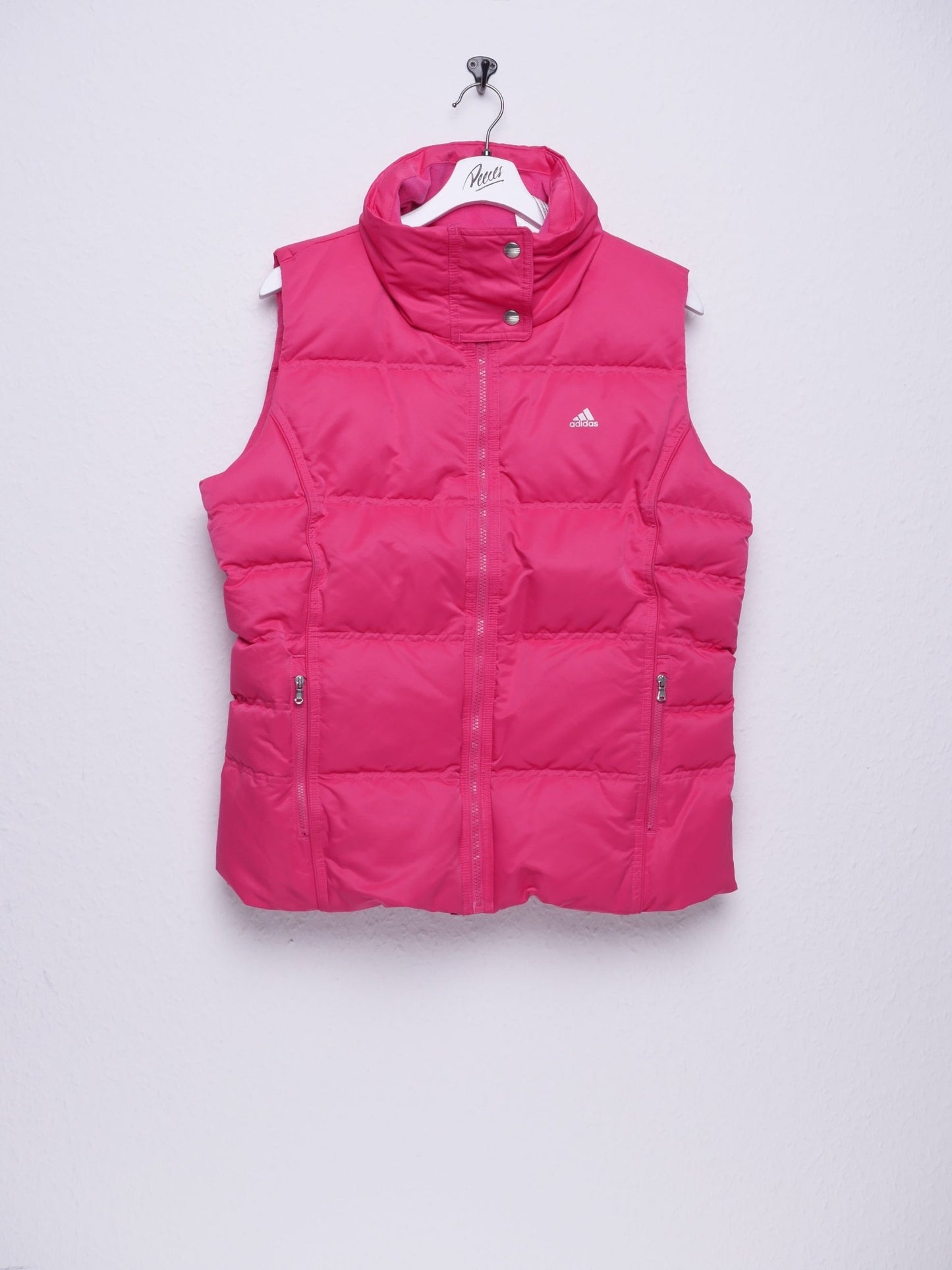 adidas printed Logo pink Puffy Vest Jacke - Peeces