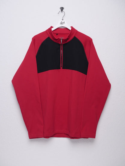 adidas printed Logo two toned Half Zip Sweater - Peeces