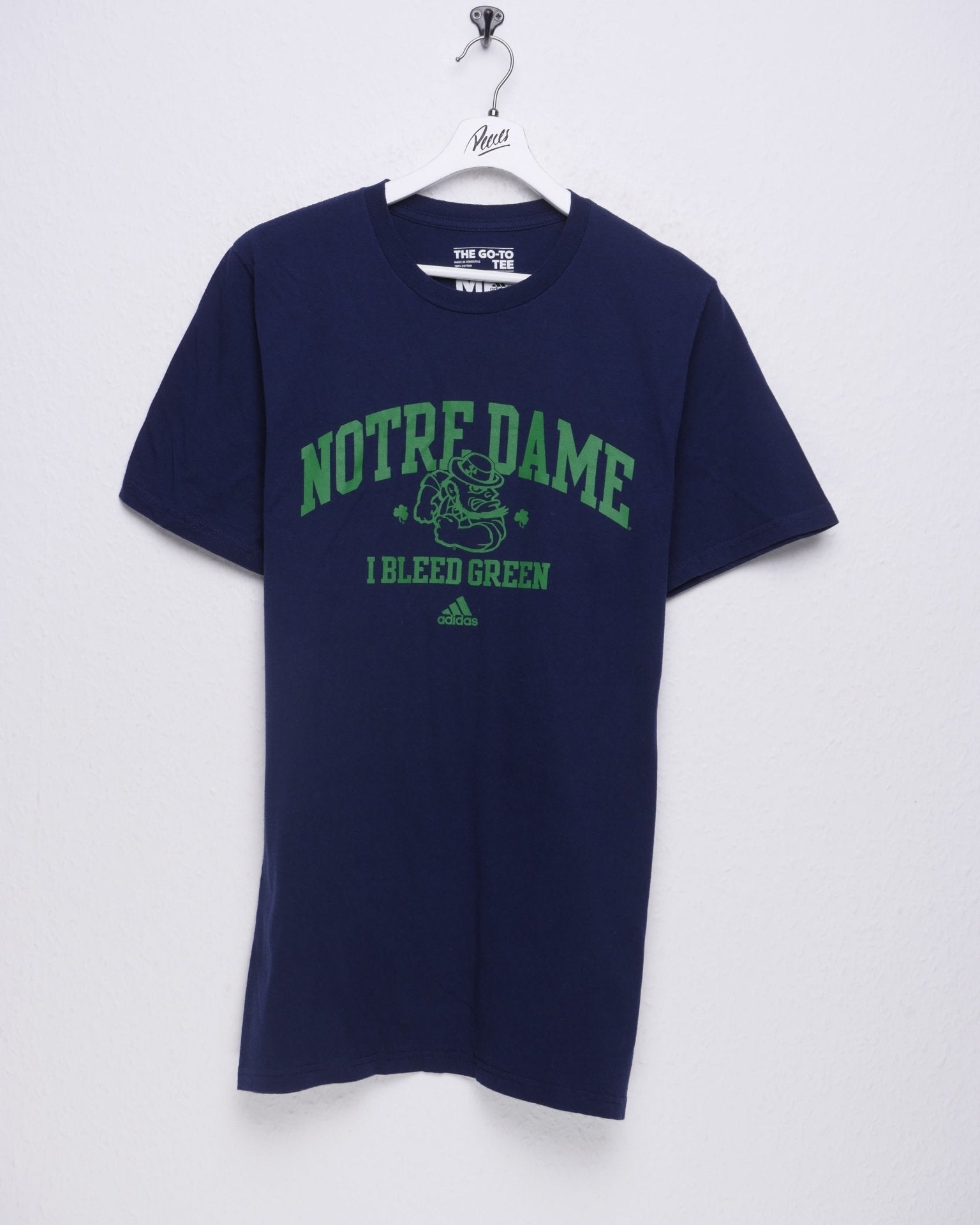 Adidas printed Notre Dame Spellout Vintage Shirt - Peeces