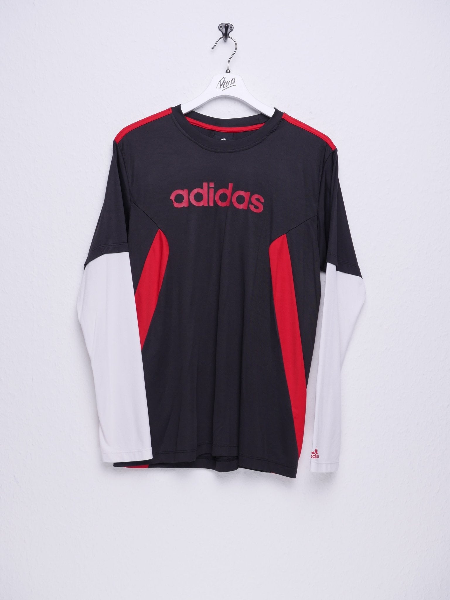 adidas printed Spellout three toned L/S Jersey Shirt - Peeces