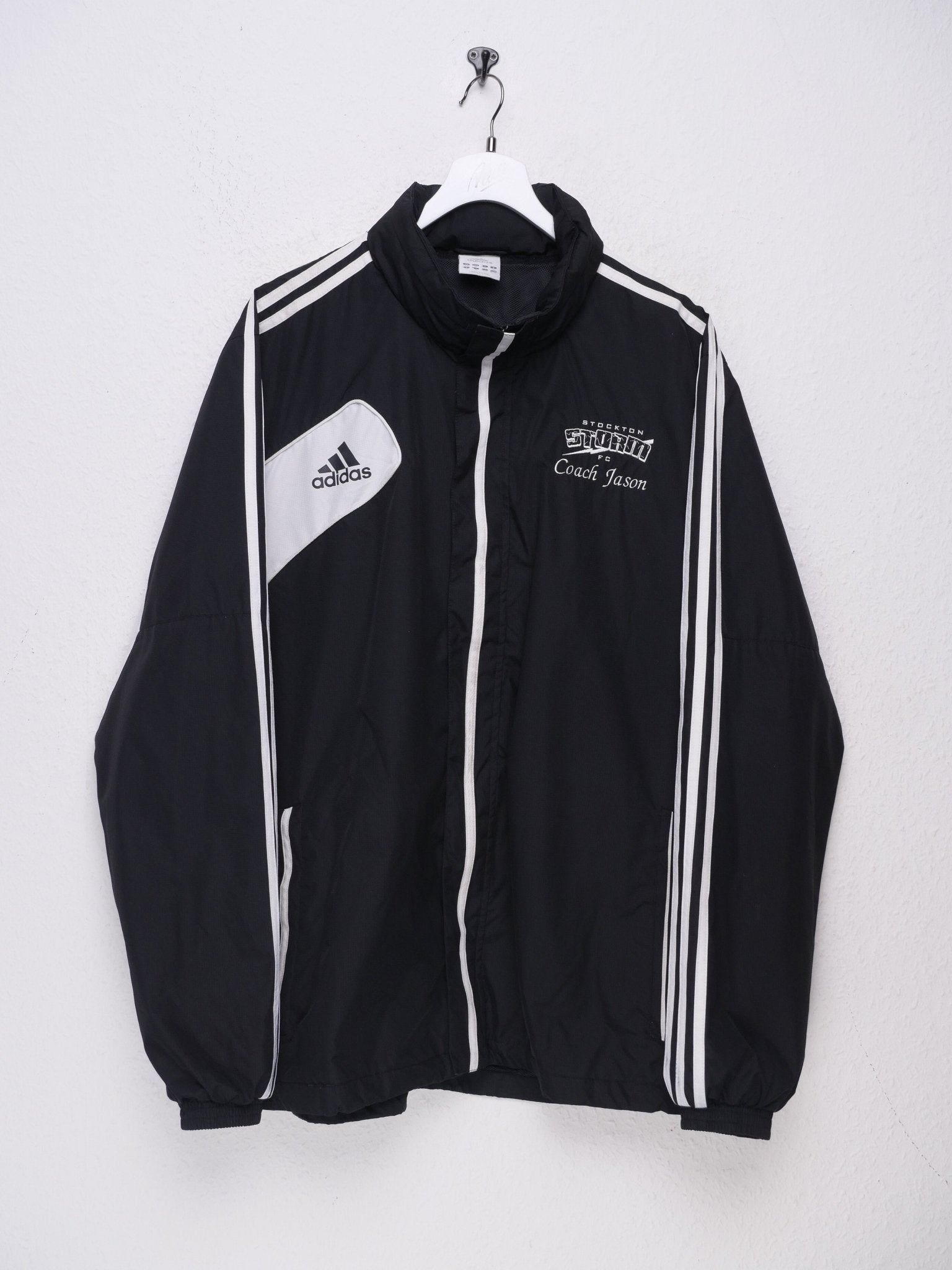 Adidas Stockton Storm embroidered Logo Track Jacket - Peeces