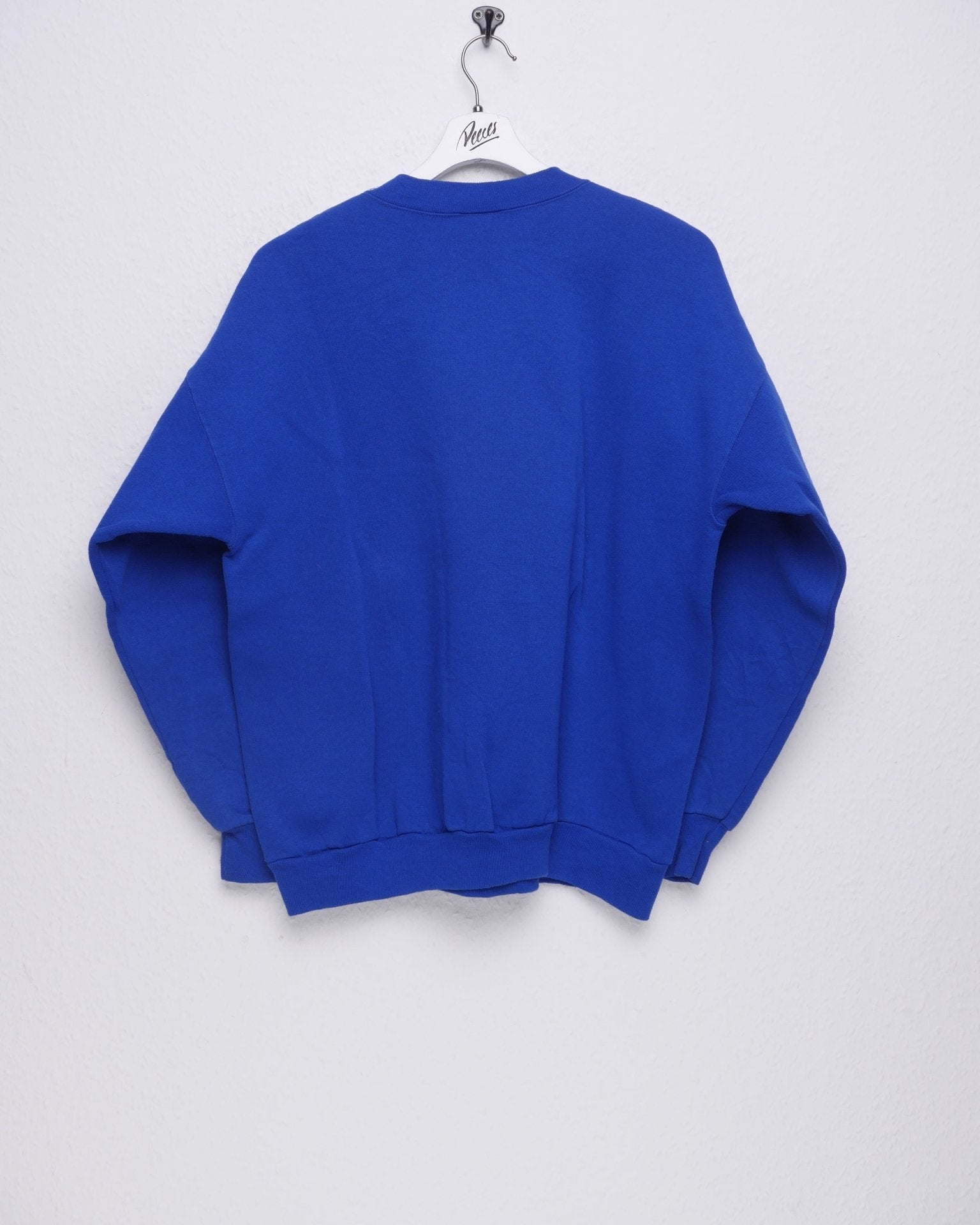 Aged to Perfection printed Spellout blue Sweater - Peeces