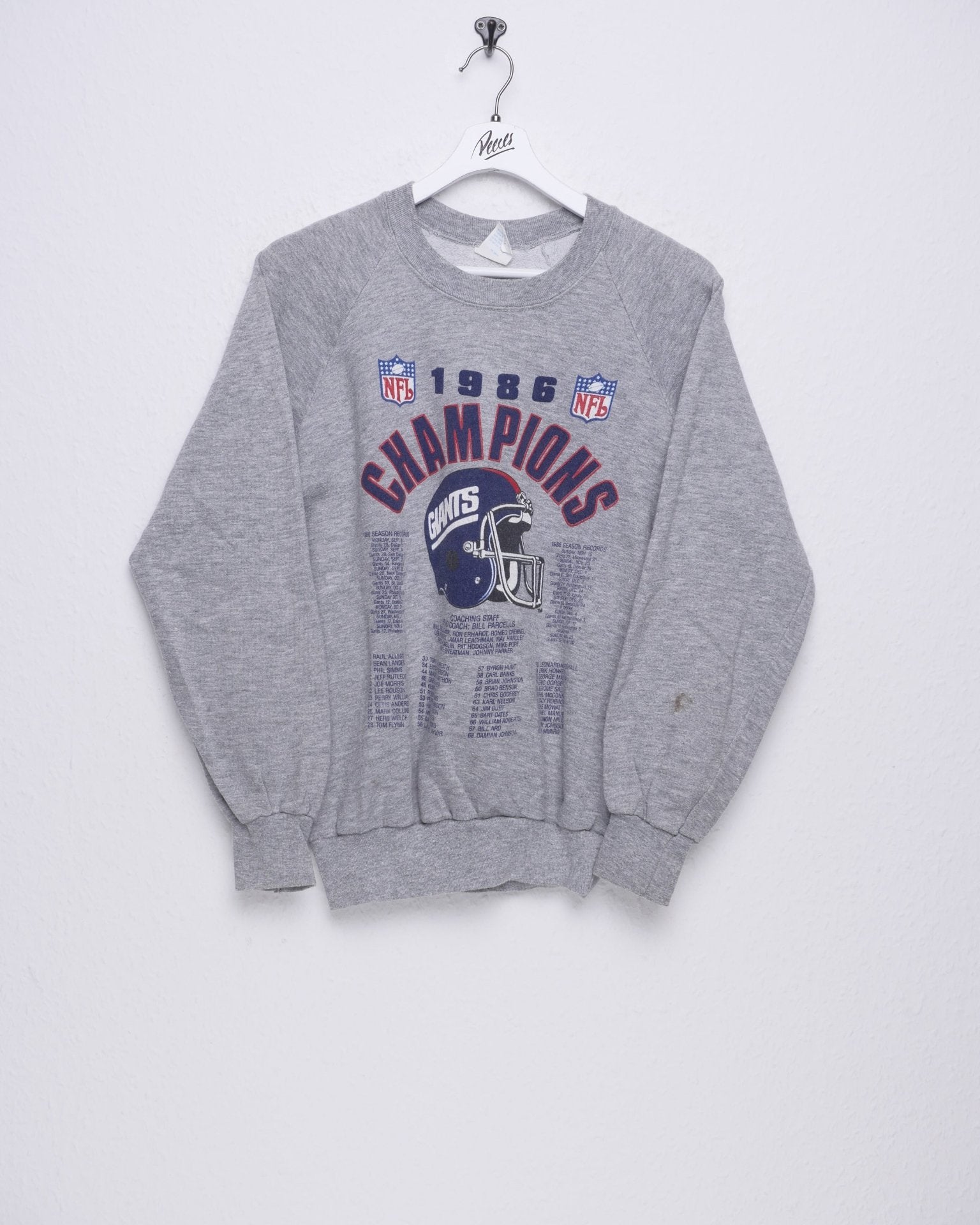 Anvil NFL Champions 1986 Giants printed Graphic grey Sweater - Peeces
