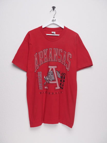 Arkansas printed Spellout Vintage Shirt - Peeces
