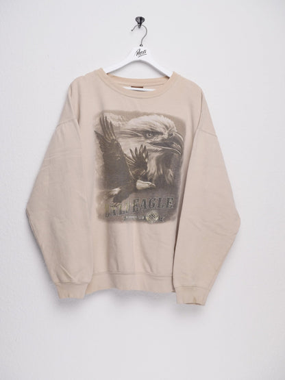 Bald Eagle printed Graphic Vintage Sweater - Peeces