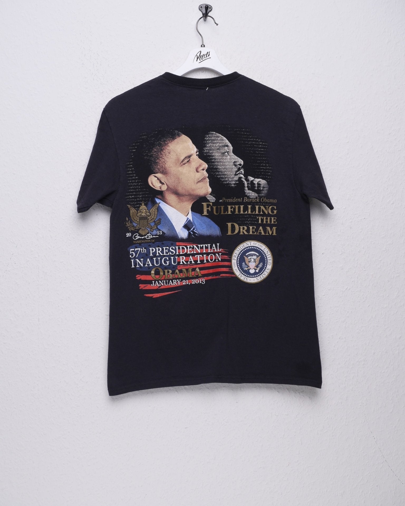 Barack Obama 2013 printed black Shirt - Peeces