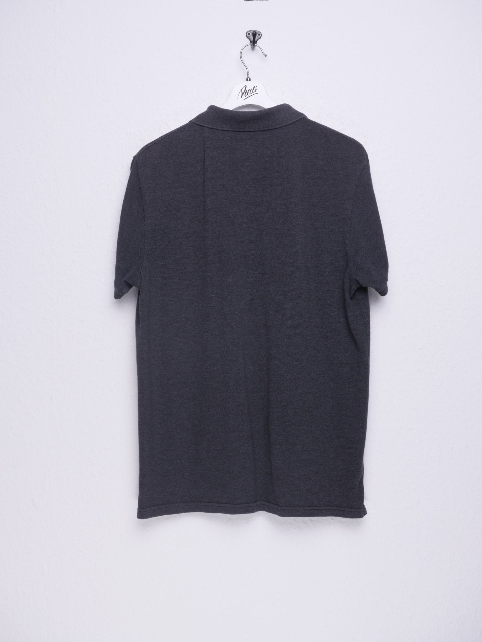 basic blank grey S/S Polo Shirt - Peeces