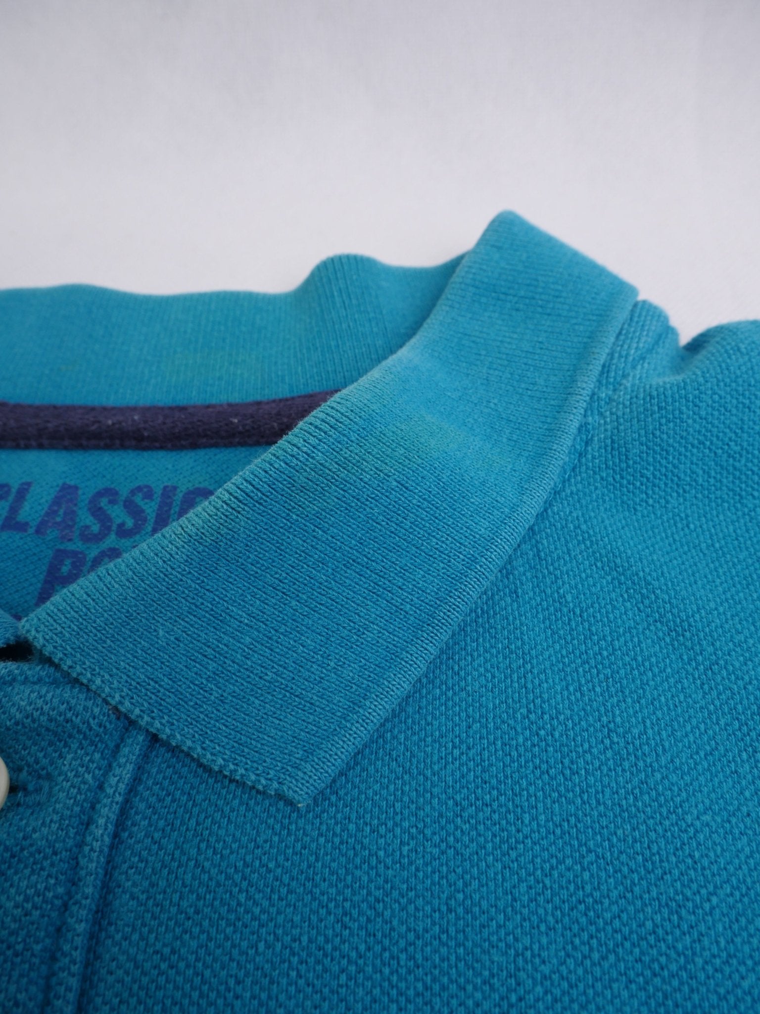 basic turquoise S/S Polo Shirt - Peeces