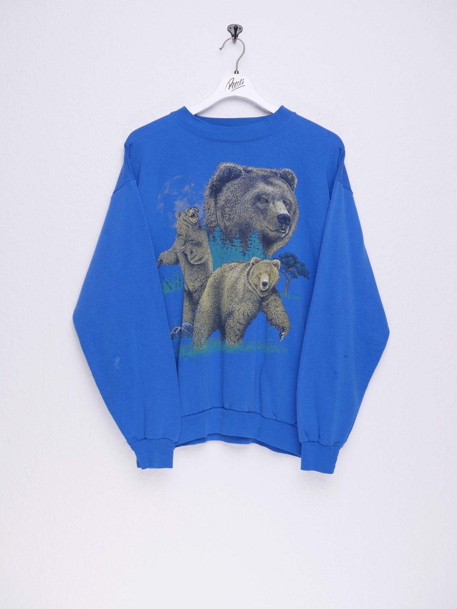 Bear printed Graphic Vintage Sweater - Peeces